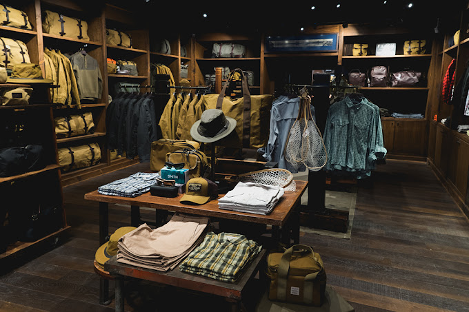 Retail store display. millwork, , Filson in Vancouver BC, by Cutler